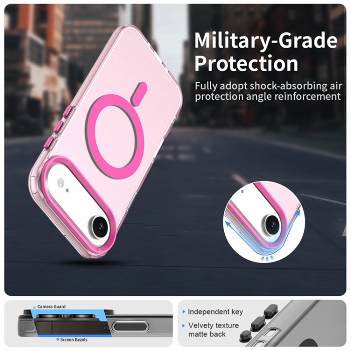 A-One Brand - iPhone 17 Air Mobilskal MagSafe Anti Drop Hybrid - Röd