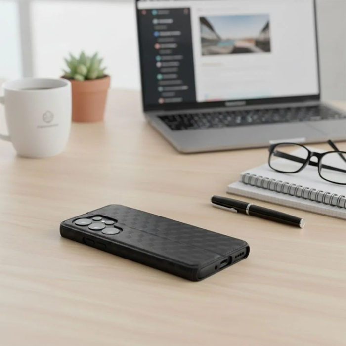 A-One Brand - Plånboksfodral För Galaxy S26 Plus Cubic - Svart