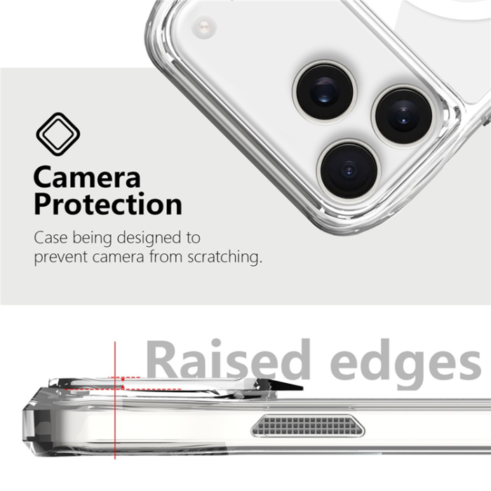 A-One Brand - iPhone 17 Pro Mobilskal MagSafe TPU + PC Crystal Clear