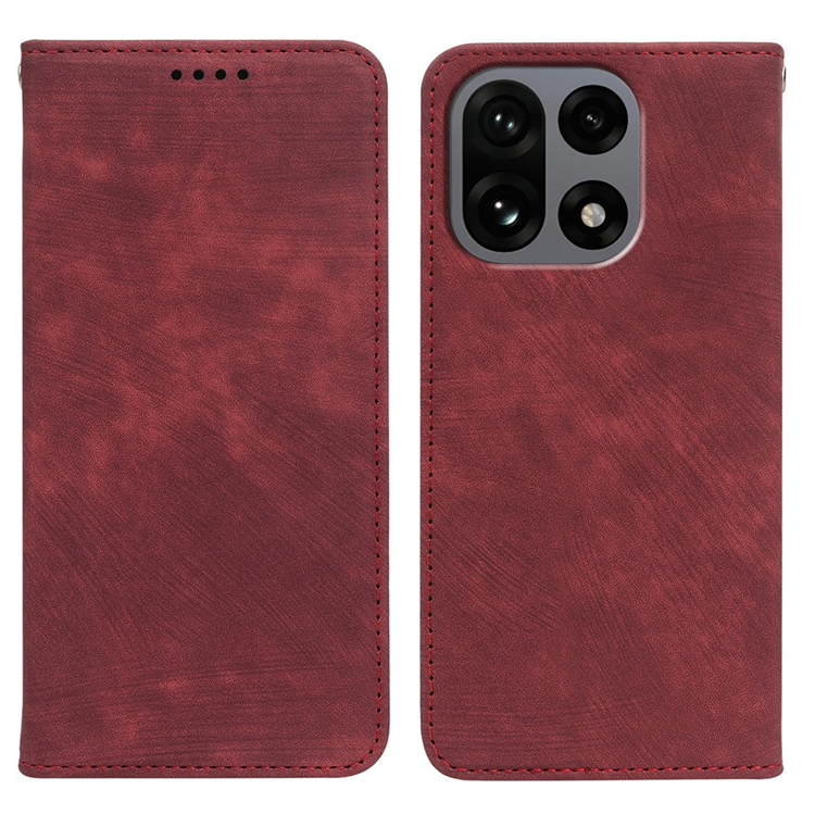 OnePlus 15 Plånboksfodral Strong Striped Läder (Röd) | 2353 | AlltMobil