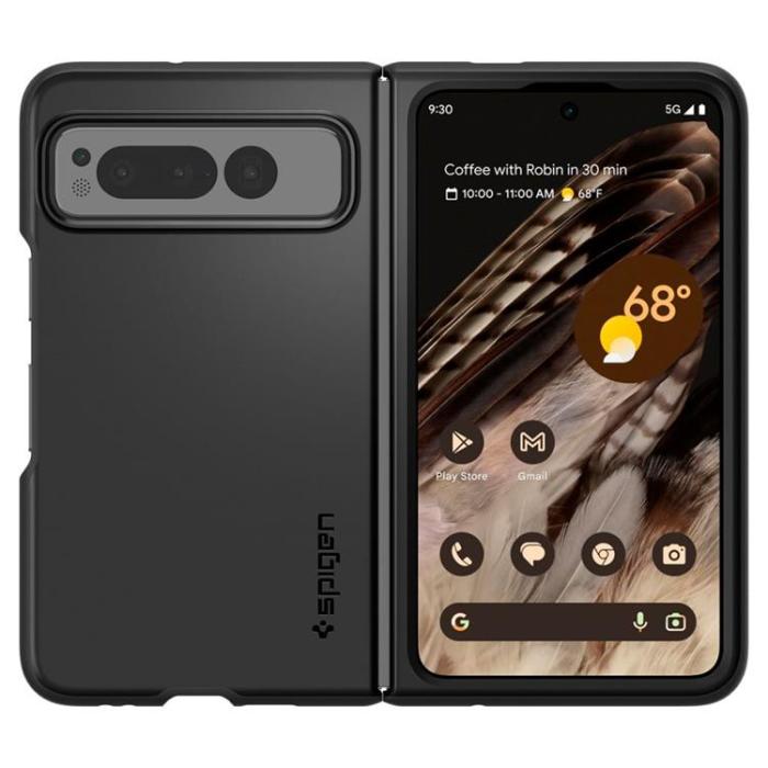 UTGATT - Spigen Google Pixel Fold Mobilskal Thin Fit - Svart