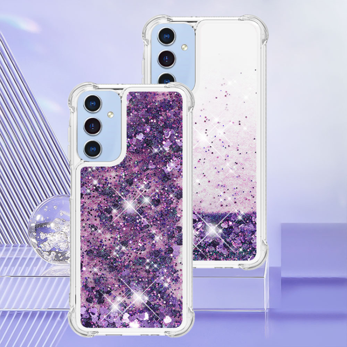 A-One Brand - Galaxy A17/A26 Mobilskal Glitter Quicksand TPU - Mörklila