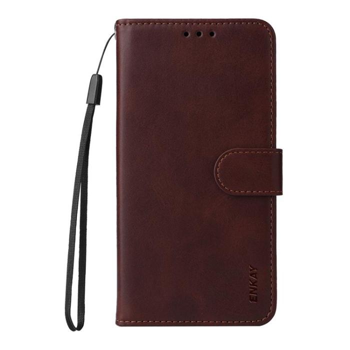 A-One Brand - HAT PRINCE Sony Xperia 10 VII Plånboksfodral Med Härdat Glas - Brun
