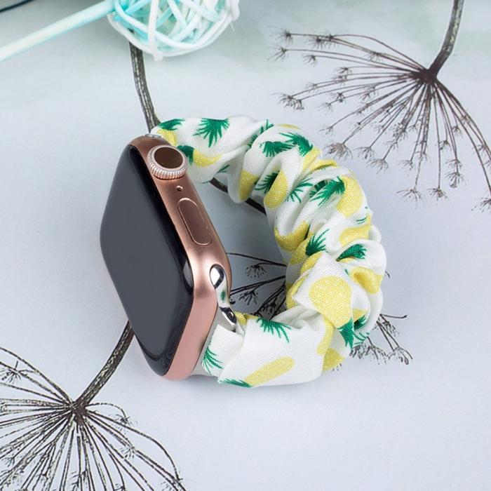OEM - Apple Watch 2/3/4/5/6/7/SE (38/40/41mm) Armband Tyg - Pineapple