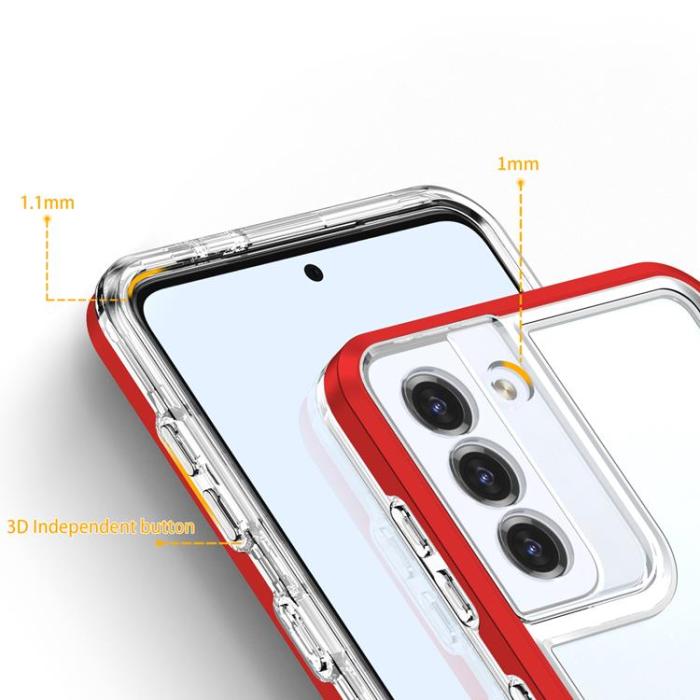 OEM - Galaxy S23 Plus Skal Clear 3in1 - Röd