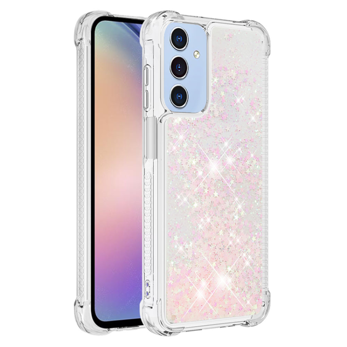 A-One Brand - Galaxy A17/A26 Mobilskal Glitter Quicksand TPU - Rosa