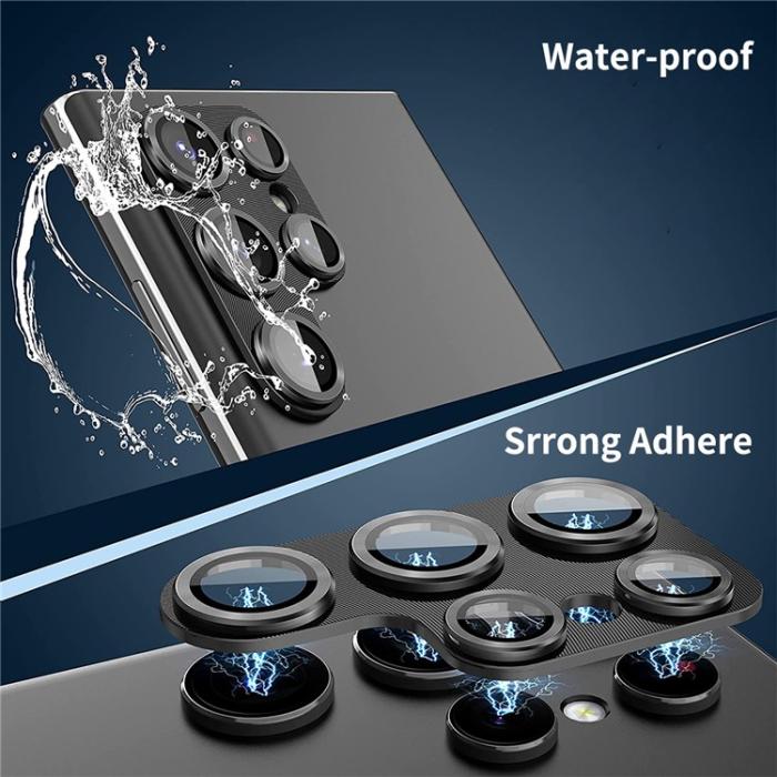 ENKAY - ENKAY Galaxy S23 Ultra Kameralinsskydd i Härdat glas - Svart