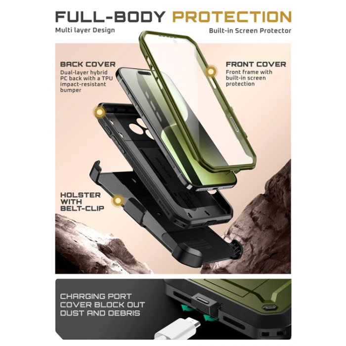 SupCase - Supcase iPhone 17 Pro Max Mobilskal UB Pro - Grön