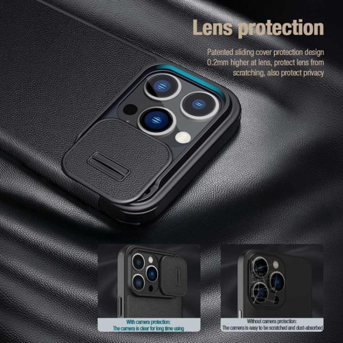 Nillkin - Nillkin iPhone 14 Plus Plånboksfodral QinPro - Grön
