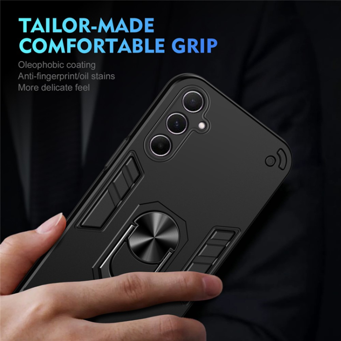 A-One Brand - Galaxy A26 Mobilskal Kickstand PC+TPU Drop Defend - Svart