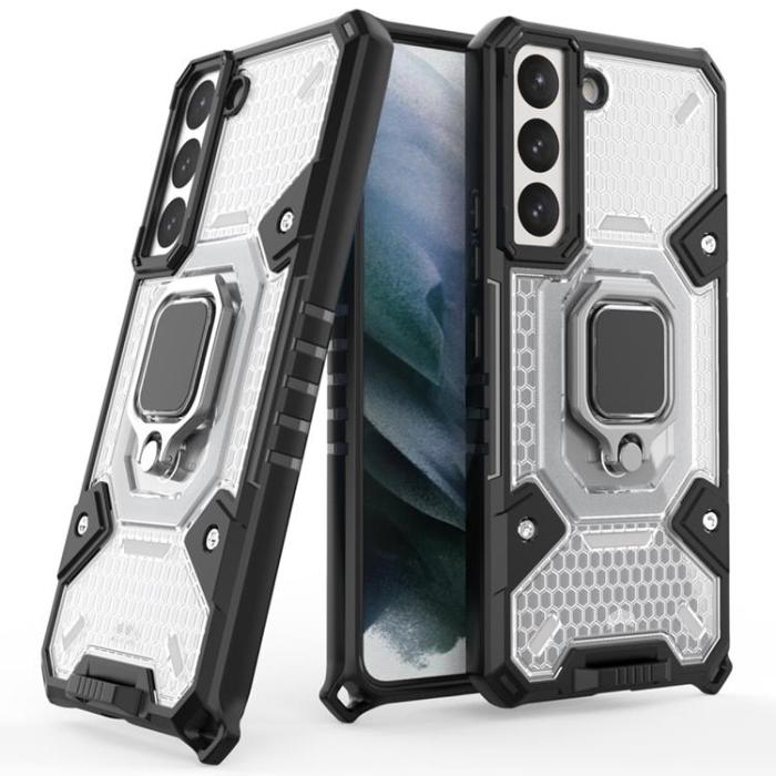 OEM - Ring Kickstand Skal Galaxy S22 5G - Vit