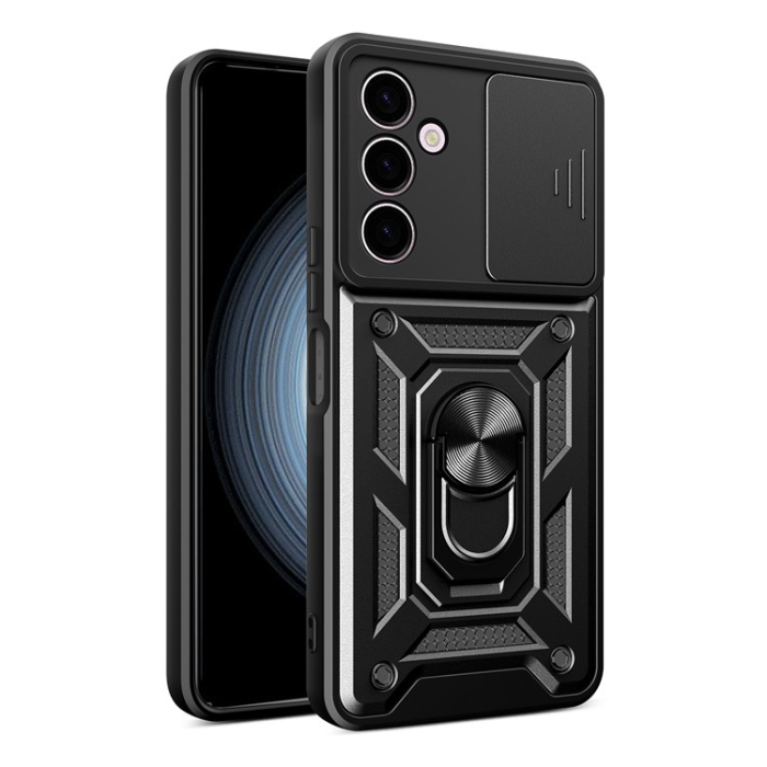 OEM - Galaxy A24 4G Mobilskal Ringhållare Kickstand - Svart