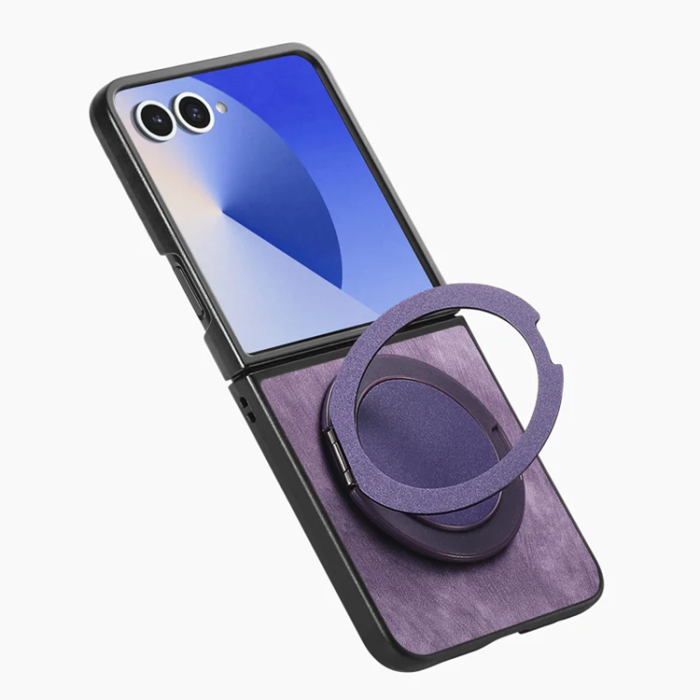 A-One Brand - Galaxy Z Flip 7 Mobilskal Magsafe Roterande Kickstand - Lila