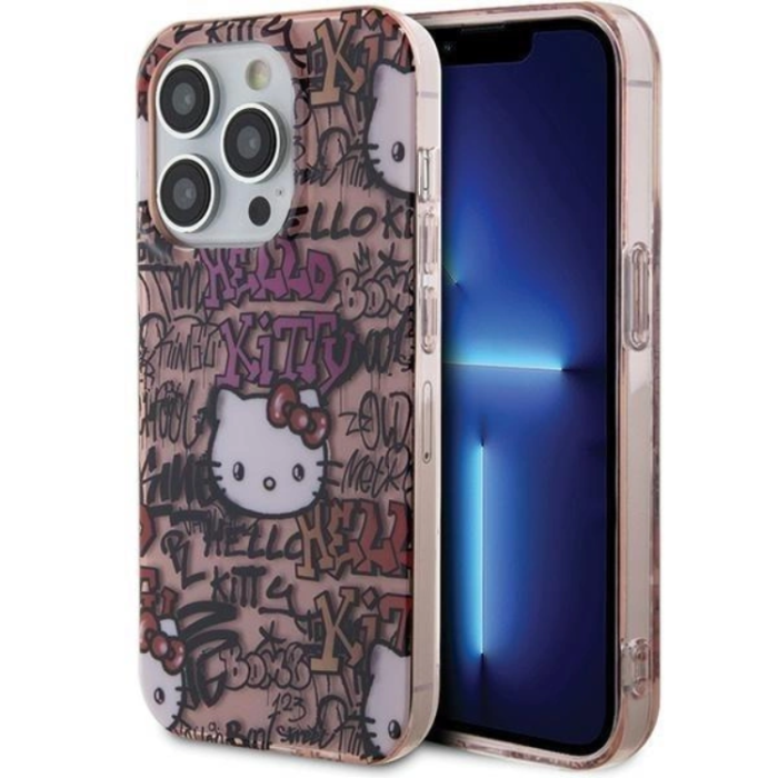 Hello Kitty - Hello Kitty iPhone 11/Xr Mobilskal IML Tags Graffiti - Rosa