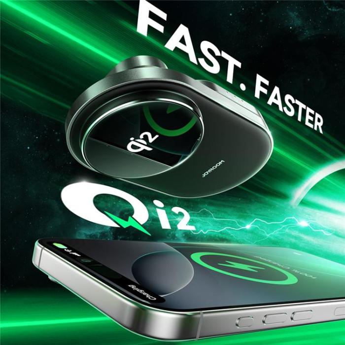 Joyroom - JOYROOM Qi2 MagSafe Trådlös Laddare iPhone, Apple Watch, Airpods - Svart
