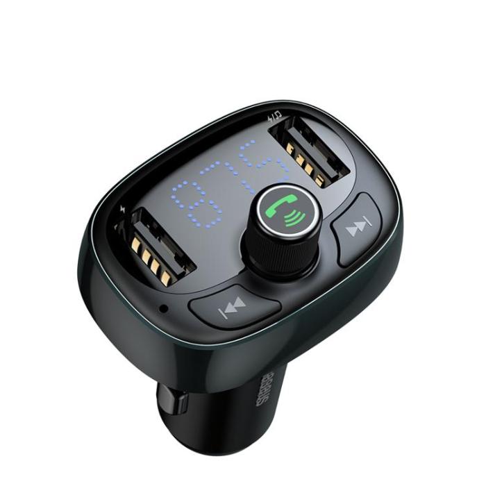 BASEUS - Baseus FM-sändare Bluetooth MP3 Med Billadare S-09 - Svart