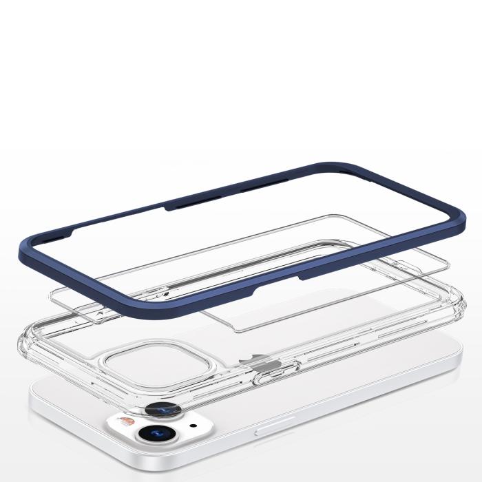 OEM - iPhone 13 Skal Clear 3in1 - Blå