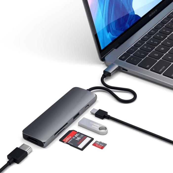 Satechi - Satechi USB-C HUB Multiport Pro - Rymdgrå