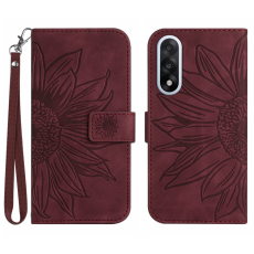 A-One Brand - OnePlus Nord 5 Plånboksfodral Sunflower Imprint - Vinröd