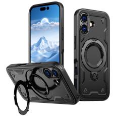 N/A - Mobilskal till iPhone 17 Plast Milit&auml;rskydd Kickstand - Svart