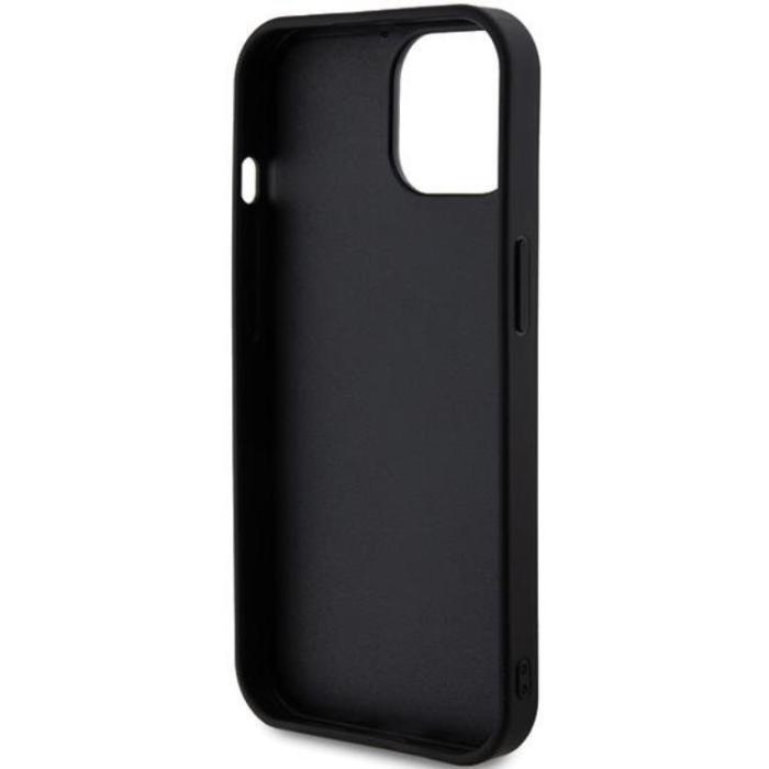 Guess - Guess iPhone 15 Mobilskal Rhinestone Metal Logo - Gul