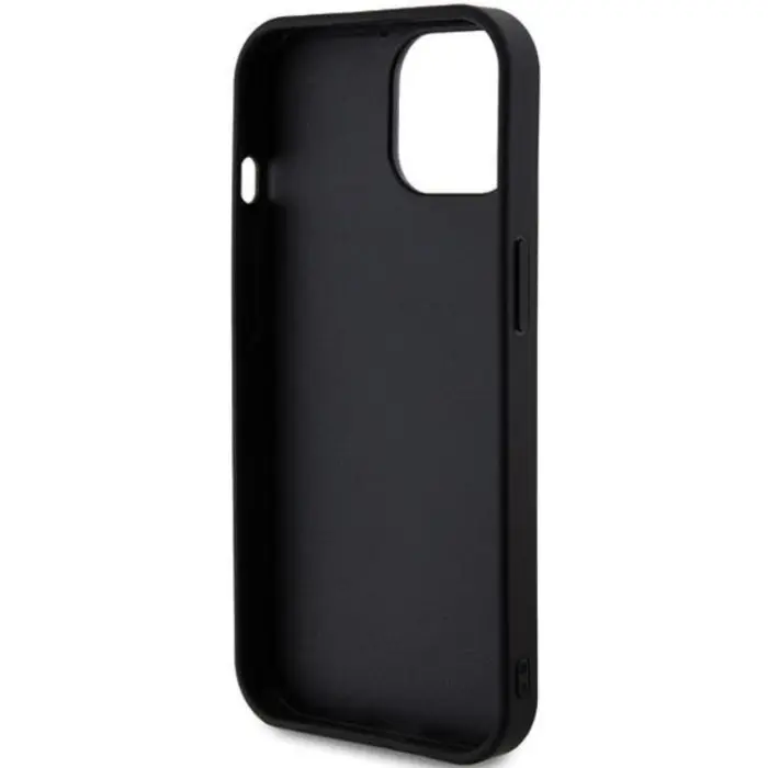 Guess - Guess iPhone 15 Mobilskal Rhinestone Metal Logo - Gul