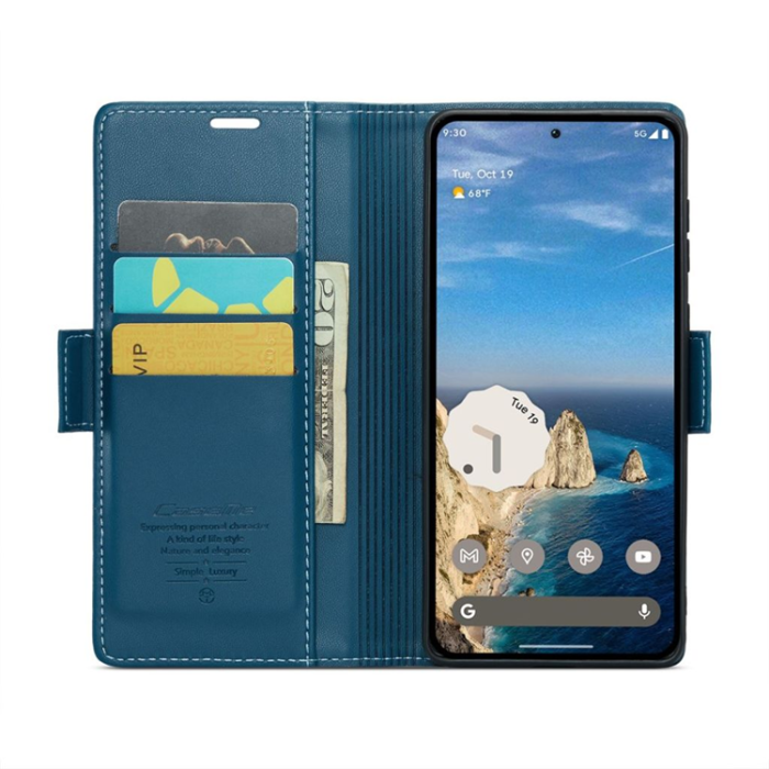 Caseme - Caseme Google Pixel 9 Pro/Pixel 9 Plånboksfodral 023 - Blå