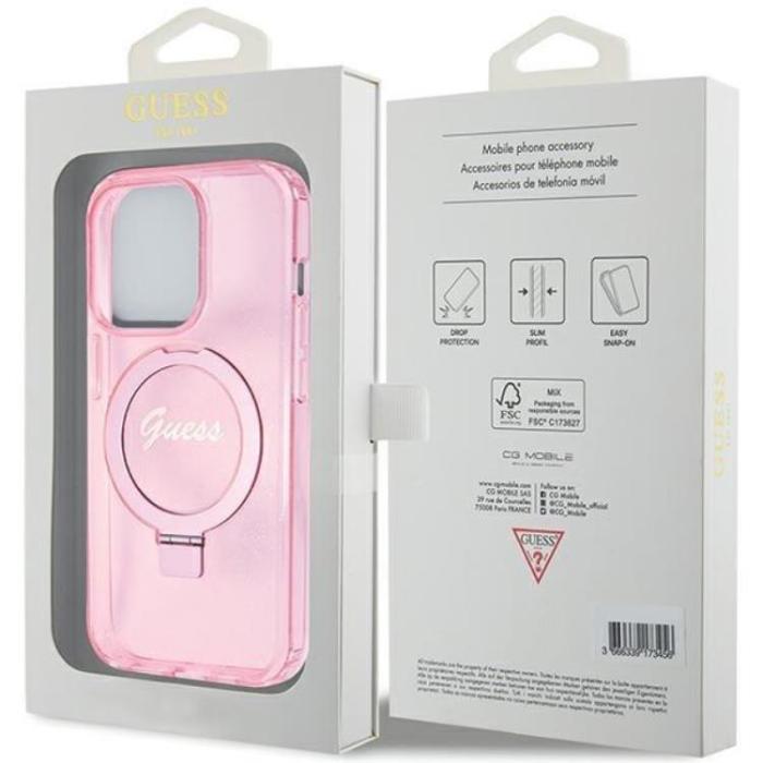 Guess - Guess iPhone 15 Pro Max Mobilskal Magsafe Script Glitter