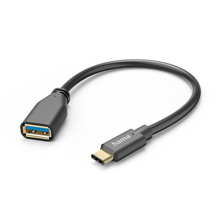 Hama - HAMA Adaptar USB OTG USB-C Till USB-A - Svart