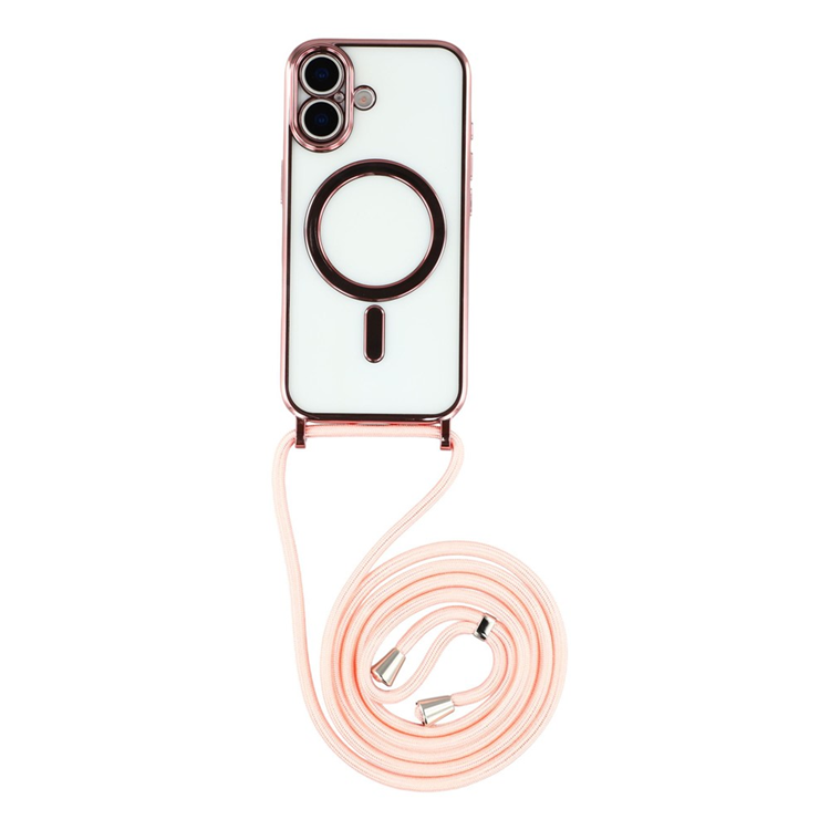 iPhone 17 Mobilskal MagSafe Electroplating Edge TPU - Rosa | 2353 | AlltMobil