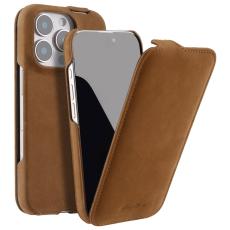 Melkco - MELKCO Mobilskal till iPhone 16 Pro Max &Auml;kta L&auml;der + PC - Brun