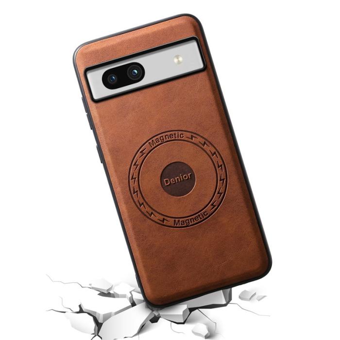 DENIOR - DENIOR D14 Google Pixel 7a Magnetiskt Fodral PU+PC+TPU Brun