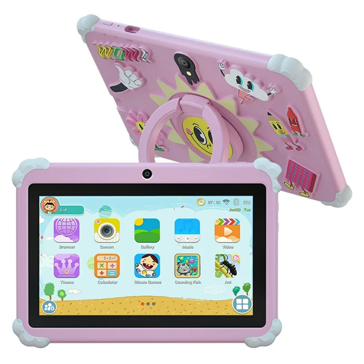 Surfplatta För Barn Q88 1+16G Android 10 med Kickstand Skal - Rosa | 264 | AlltMobil