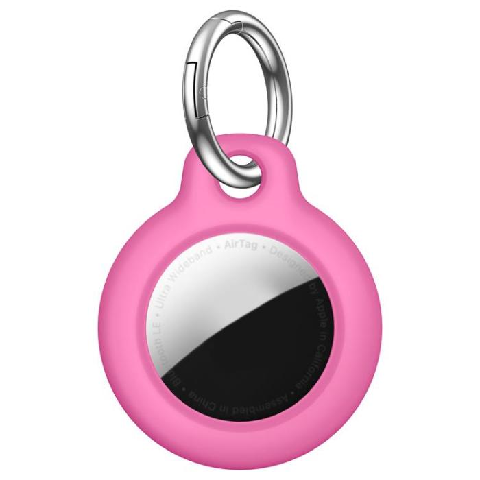 OEM - Airtag hållare med nyckelring - Rosa