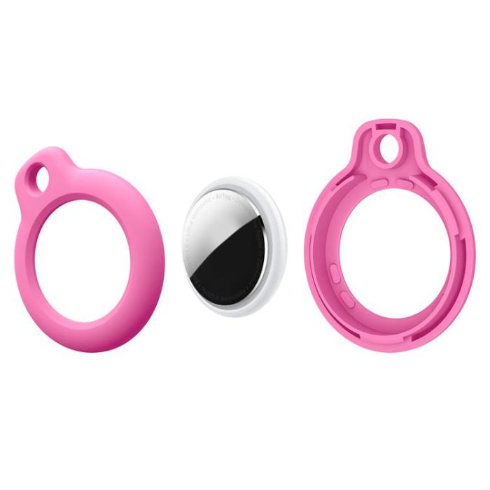 OEM - Airtag hållare med nyckelring - Rosa