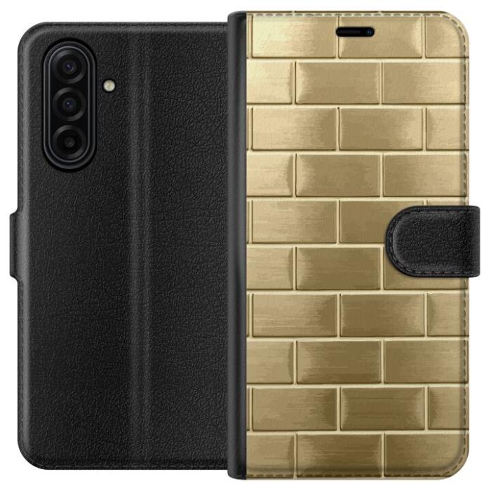 iSecrets - Plånboksfodral till Samsung Galaxy A17 5G med Gyllene Murstenar