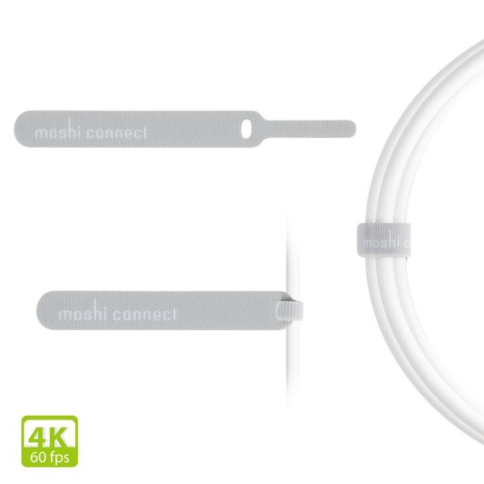 Moshi - Moshi Mini DisplayPort Till DisplayPort kabel 1.5m - Vit