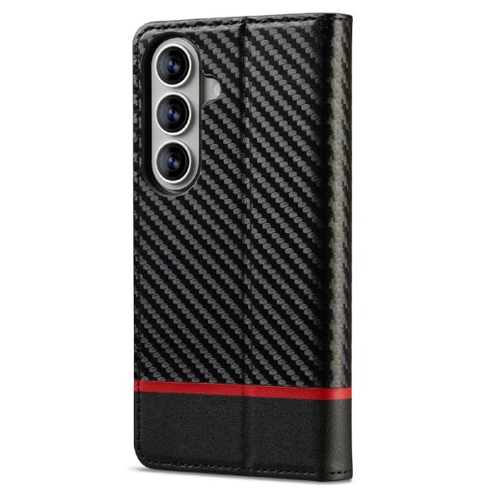 LC.imeeke - LC.IMEEKE Plånboksfodral för Samsung Galaxy S26 Konstläder - Svart