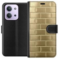 iSecrets - Plånboksfodral till Xiaomi Redmi 15C med Gyllene Murstenar