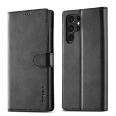 LC.imeeke - LC.IMEEKE Pl&aring;nboksfodral f&ouml;r Samsung Galaxy S26 Ultra Konstl&auml;der - Svart