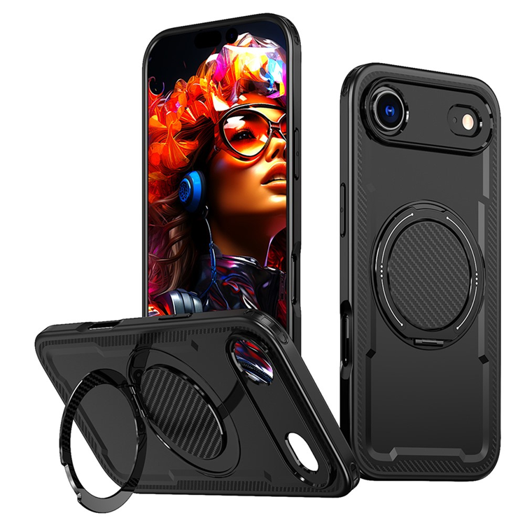 iPhone Air Mobilskal MagSafe TPU+PC Kickstand - Svart | 2353 | AlltMobil