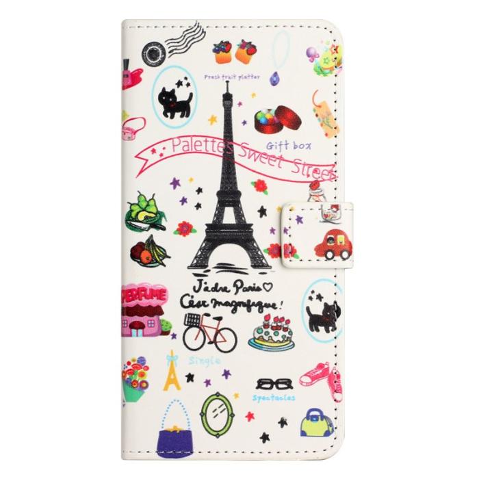 OEM - Plånboksfodral för Samsung Galaxy S26 Konstläder - Eiffel Tower - Grå