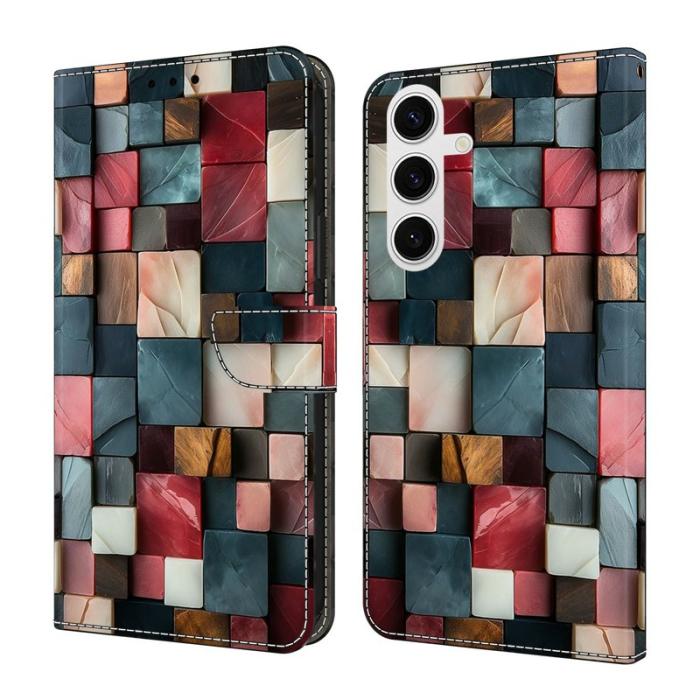 OEM - Plånboksfodral för Samsung Galaxy S26 Konstläder Fällbart - Färgglad Tegel