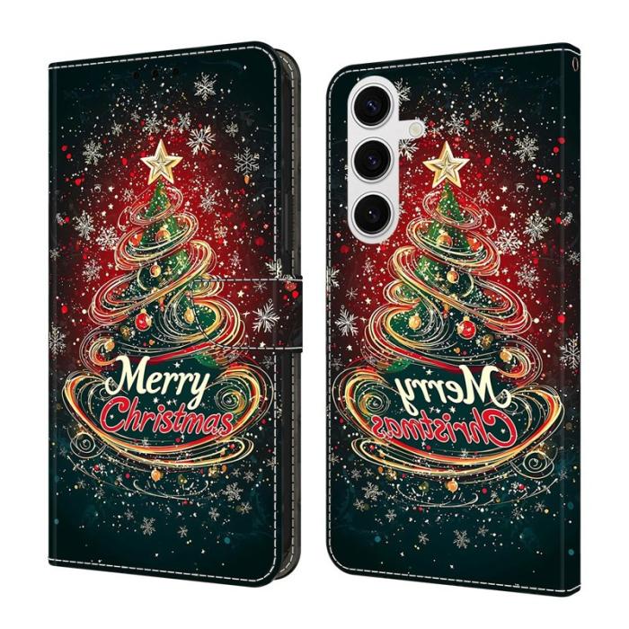 OEM - Plånboksfodral för Samsung Galaxy S26 Konstläder Fällbart - Julgran