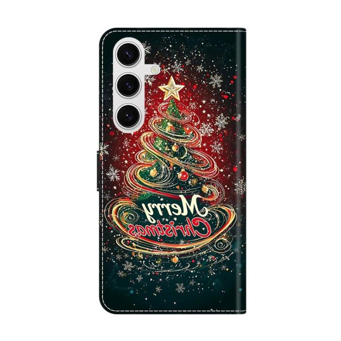OEM - Plånboksfodral för Samsung Galaxy S26 Konstläder Fällbart - Julgran