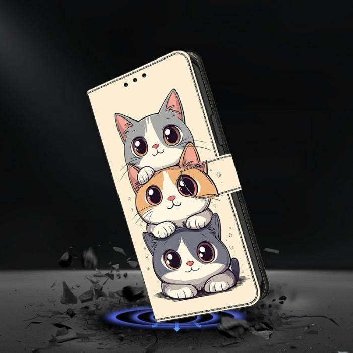 OEM - Plånboksfodral för Samsung Galaxy S26 Konstläder Fällbart - Mönstertryck - Svart