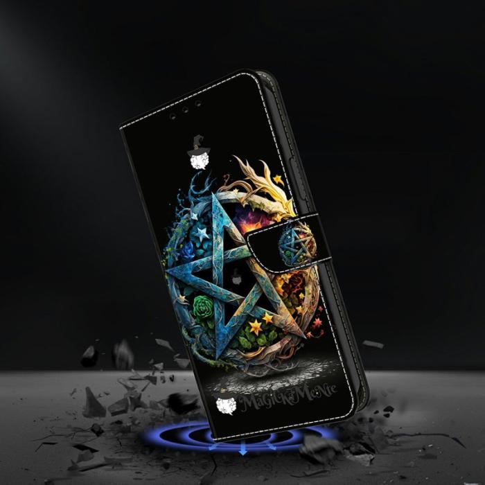 OEM - Plånboksfodral för Samsung Galaxy S26 Konstläder Fällbart Ställ - Pentagram