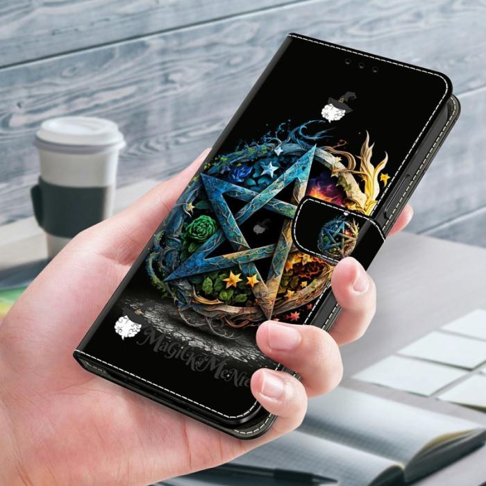 OEM - Plånboksfodral för Samsung Galaxy S26 Konstläder Fällbart Ställ - Pentagram