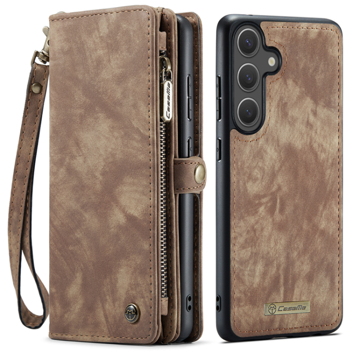 Caseme - CASEME Galaxy S25 FE Plånboksfodral Detachable 008 - Brun