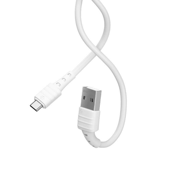 UTGATT1 - REMAX kabel USB till Micro Skin-Friendly 2,4A RC-179m vit